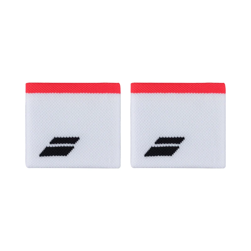 Muñequeras BABOLAT LOGO Blanco/Rojo