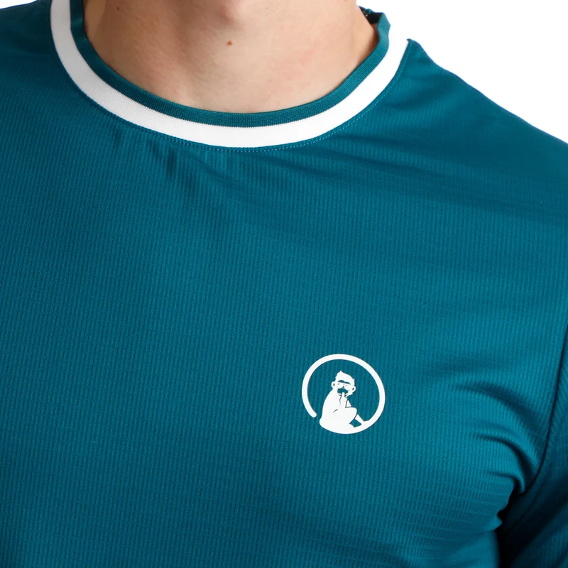 Create Break Ringer T-Shirt Herren-Petrol,Weiß