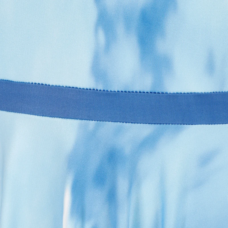 Watercolour Kleid Damen-Weiß,Blau