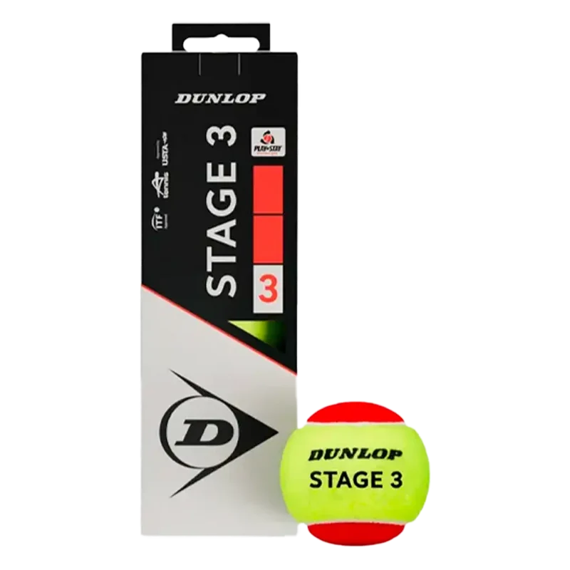 Bote de Pelotas Dunlop Stage 3 Rojo/Amarillo