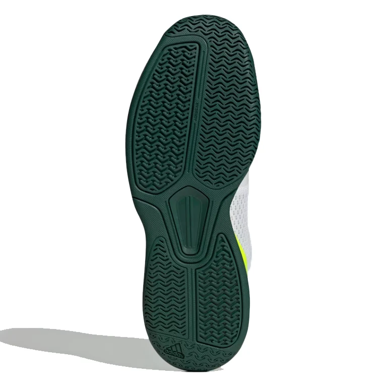 Adidas Men's Courtflash Pickleball Shoes White Collegiate Green