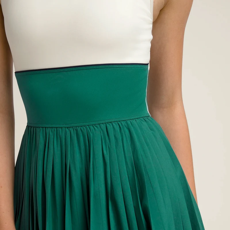 Sportif Kleid Damen-Grün,Creme