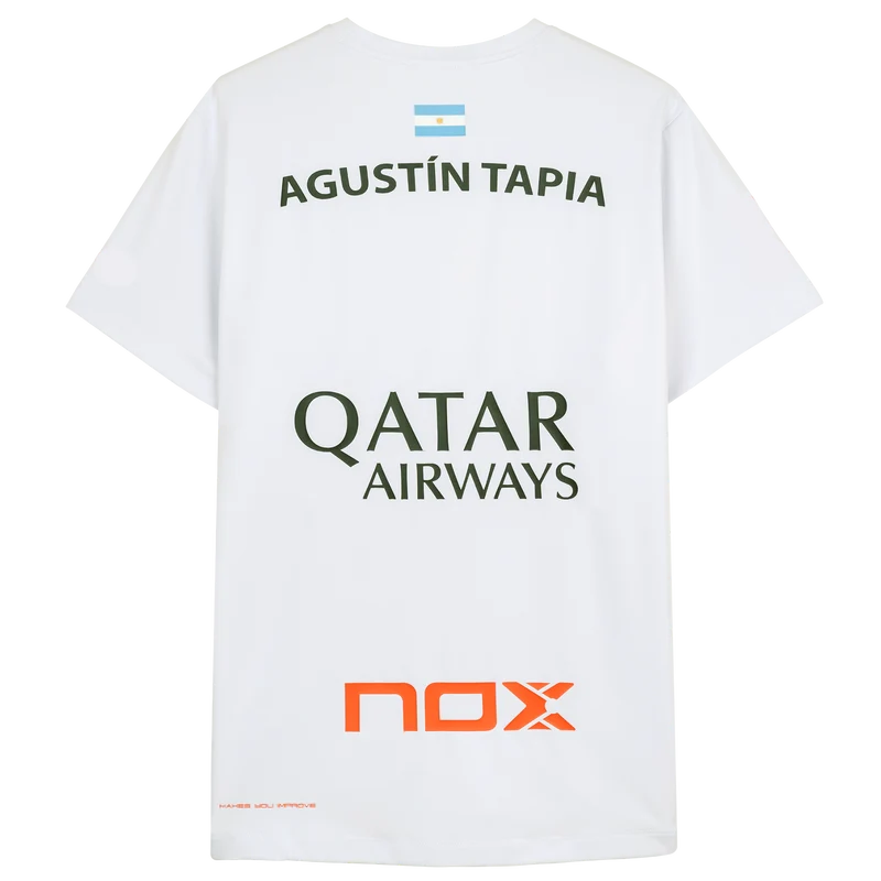 Nox Men's Agustin Tapia AT10 Sponsor T-Shirt White