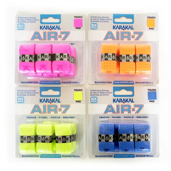 Karakal Air-7 Overwrap Racket Grip – 6 Pack