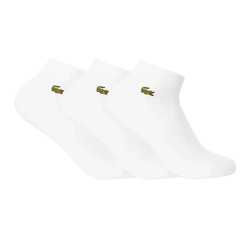 Calcetines Lacoste Cortos Blancos (Pack x3)