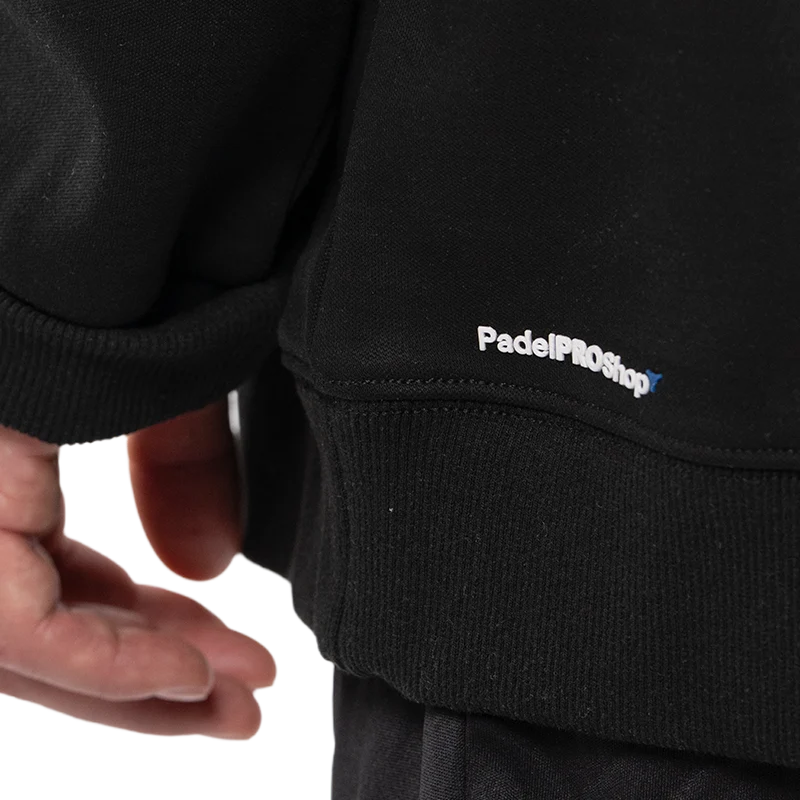 Sudadera PadelPROShop Negra Logo Blanco 2025