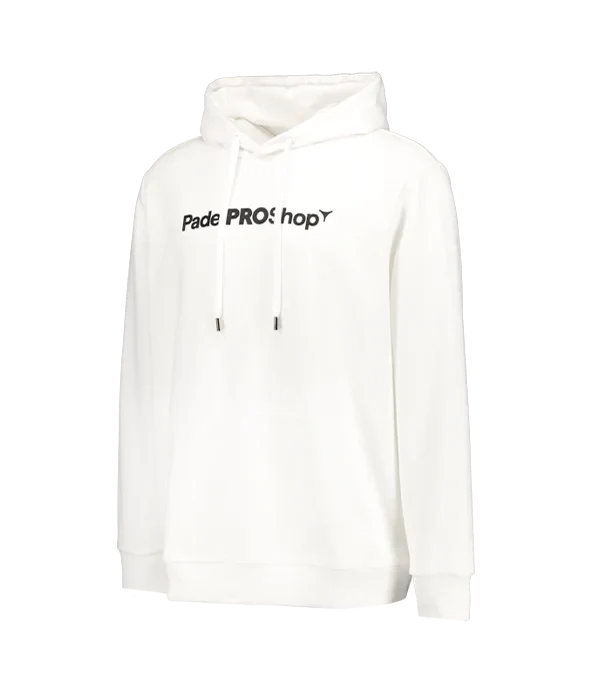 Sudadera PadelPROShop Blanca Logo Negro