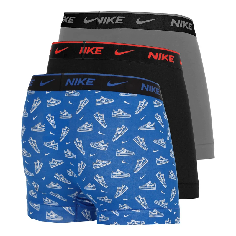 Essential Cotton Stretch Trunk Boxer Short 3er Pack Herren - hellblau