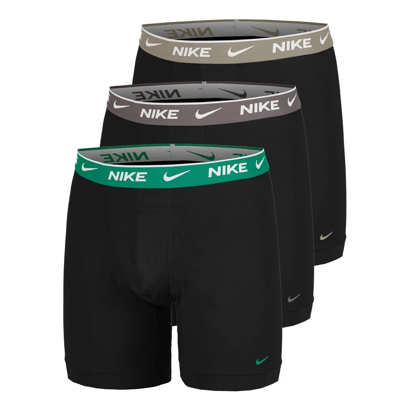 Essential Cotton Stretch Boxer Short 3er Pack Herren - oliv