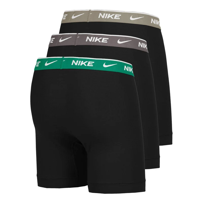 Essential Cotton Stretch Boxer Short 3er Pack Herren - oliv