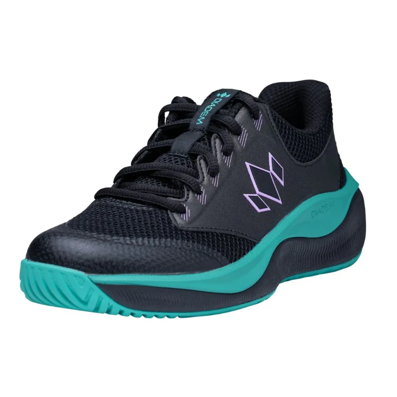 Diadem Men's Court Flo Pickleball Shoes Black/Teal