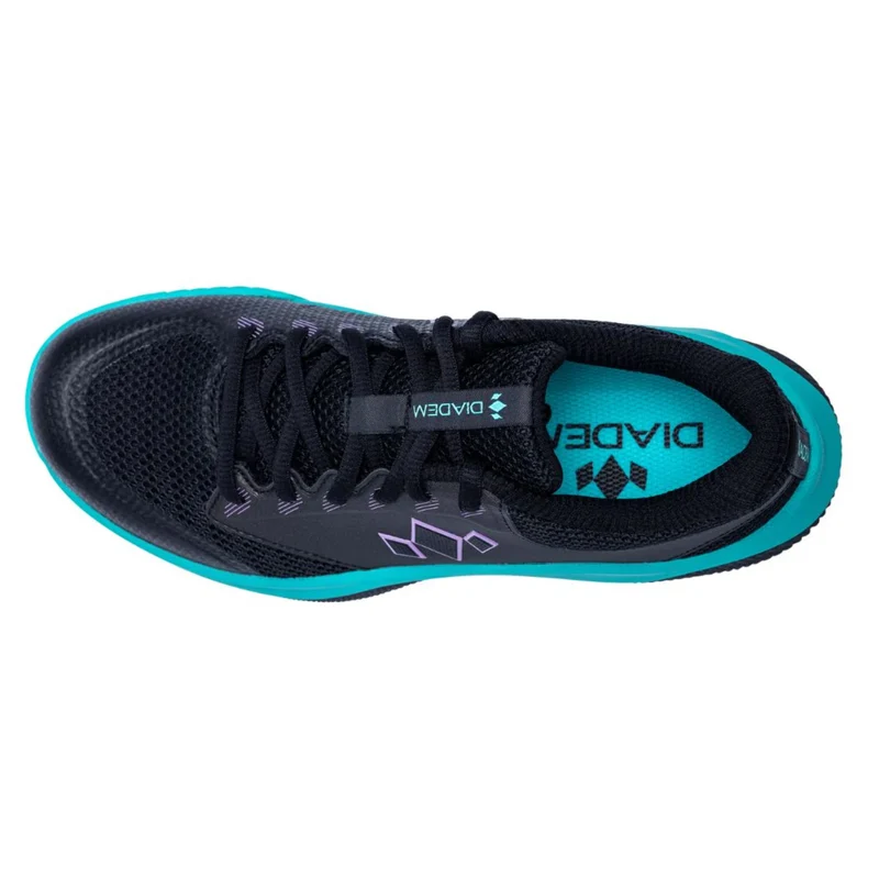 Diadem Men's Court Flo Pickleball Shoes Black/Teal