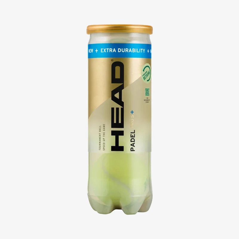 BOTE 3 Pelotas HEAD Padel PRO S+