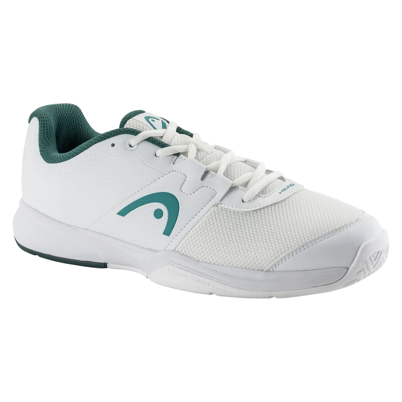 HEAD Men's Revolt Court Tennis Shoes White Pine Green