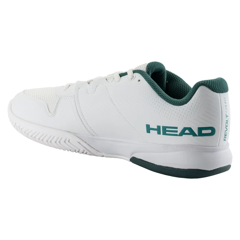 HEAD Men's Revolt Court Tennis Shoes White Pine Green