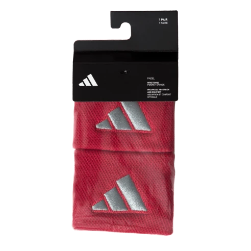 Muñequeras ADIDAS S Rojo/Gris X2