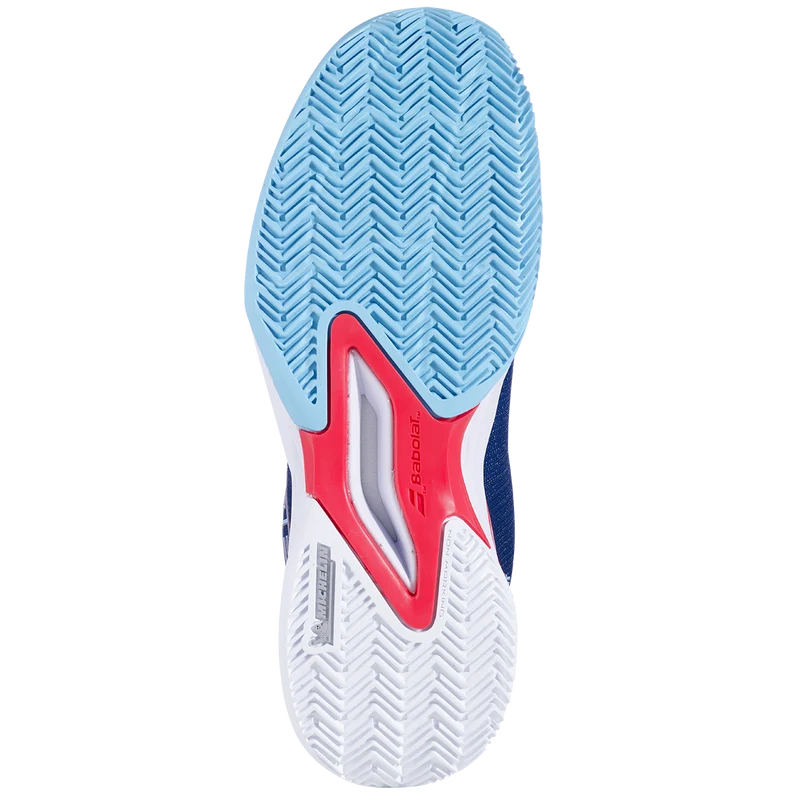 Babolat Junior Jet Premura 2 Padel Shoes Blue Poppy Red