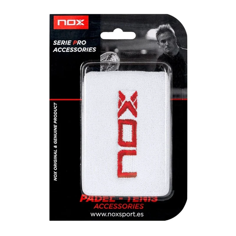 Muñequeras NOX Blanco/Rojo 2 Uds