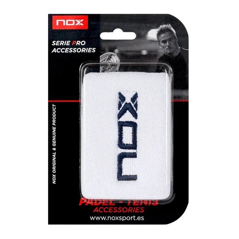 Muñequeras NOX Blanco/Azul 2 Uds