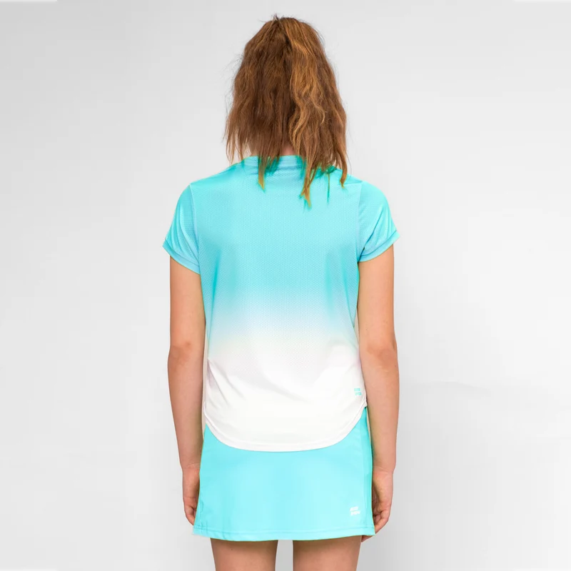 Crew Gradiant T-Shirt Mädchen-Türkis,Weiß