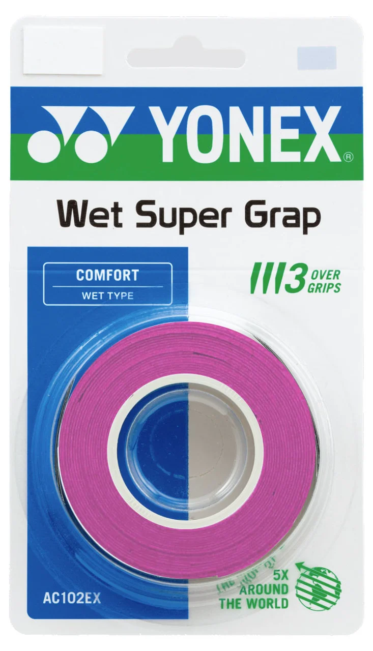 Yonex AC102EX Super Grap Overgrips - 3 Pack