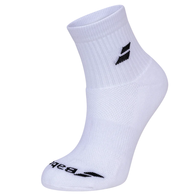 Babolat Men's Quarter 3 Pack Socks White