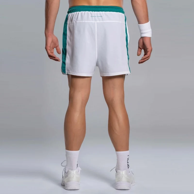 Pro Shorts Herren - weiß, blaugrün