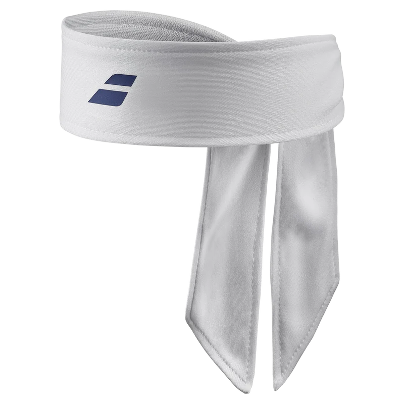 Babolat Tie Headband White / Sodalite Blue