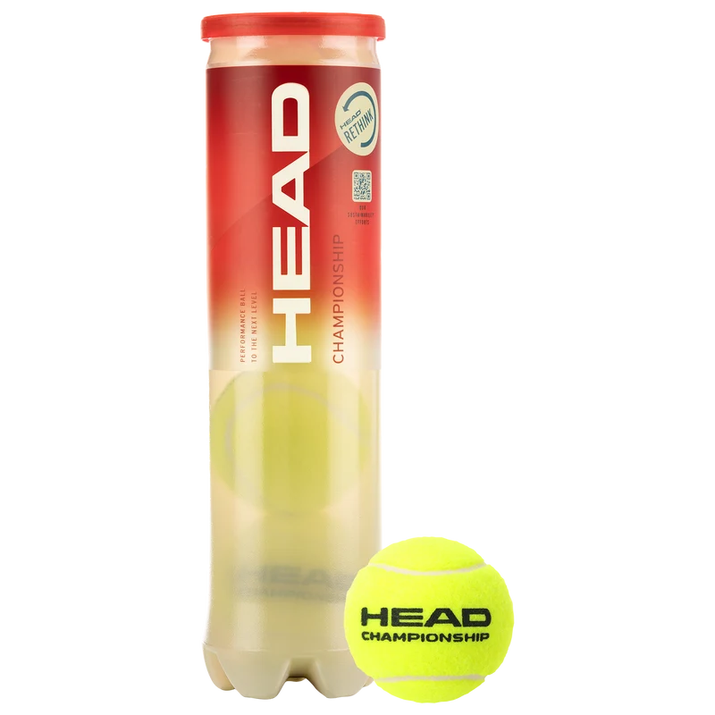 HEAD Championship Tennis Balls - 4 Ball Tube