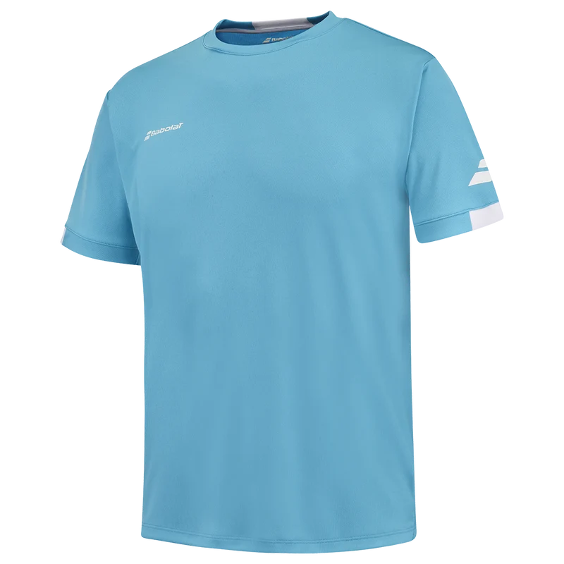 Babolat Men's Play Crew Neck Tee Cyan Blue
