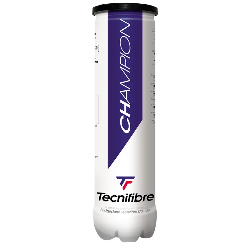 Tecnifibre Champion Tennis Ball - 4 Ball Tube
