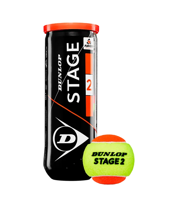 Cajón Pelotas Dunlop Stage 2 Amarillo/Naranja Tenis (Pack x24)