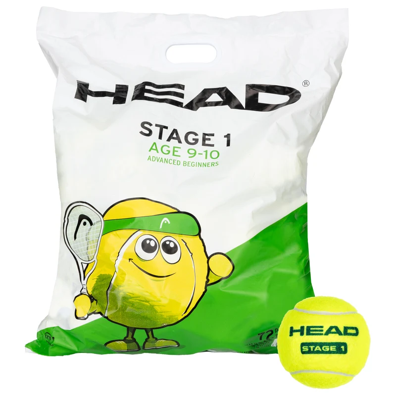 HEAD Stage 1 Green Junior Tennis Ball 72 Bag
