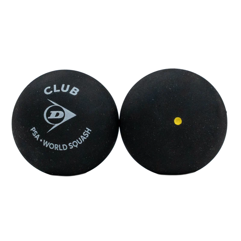 Dunlop CLUB Squash Ball - 3 Ball Tube. Single Yellow Dot