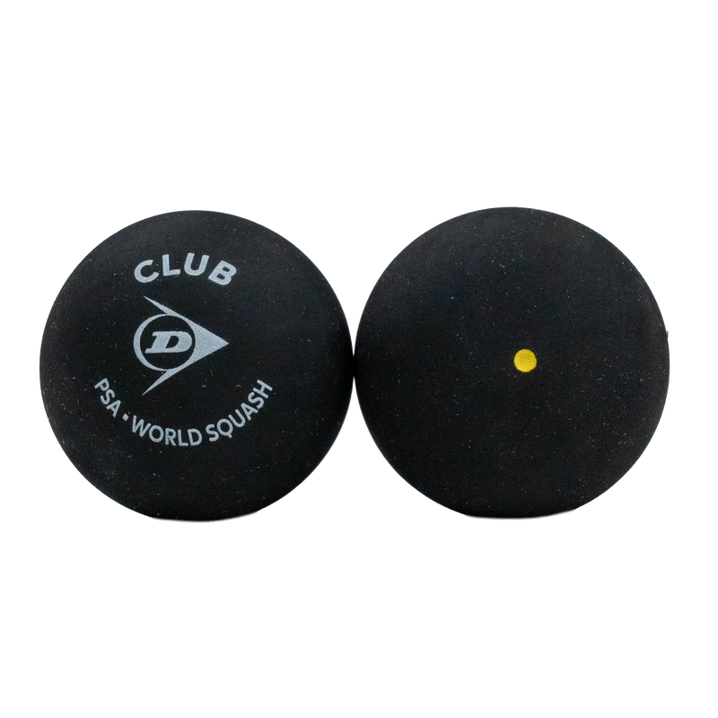 Dunlop CLUB Squash Ball - 1 Dozen. Single Yellow Dot
