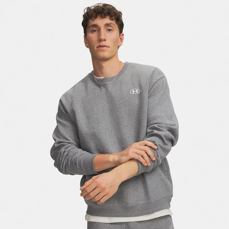 Rival Fleece Crew Sweatshirt Herren - grau, weiß