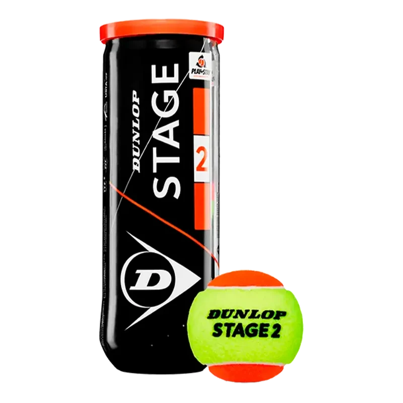 Bote de Pelotas Dunlop Stage 2 Amarillo/Naranja Tenis