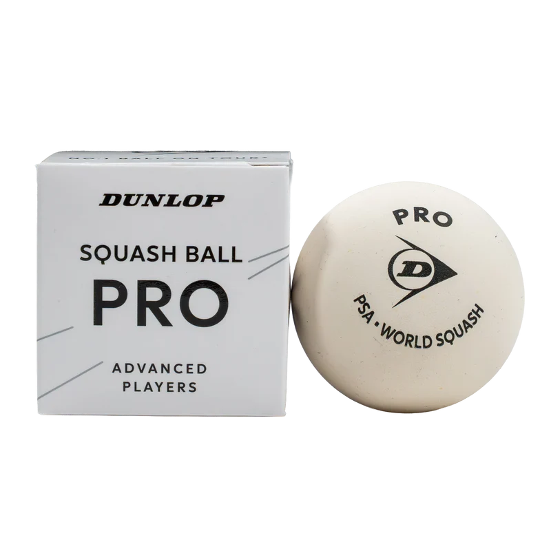 Dunlop Pro White Squash Ball - 1 Ball