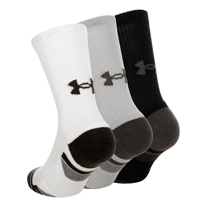 Performance Tech Crew Sportsocken 3er Pack Unisex - grau, dunkelgrau