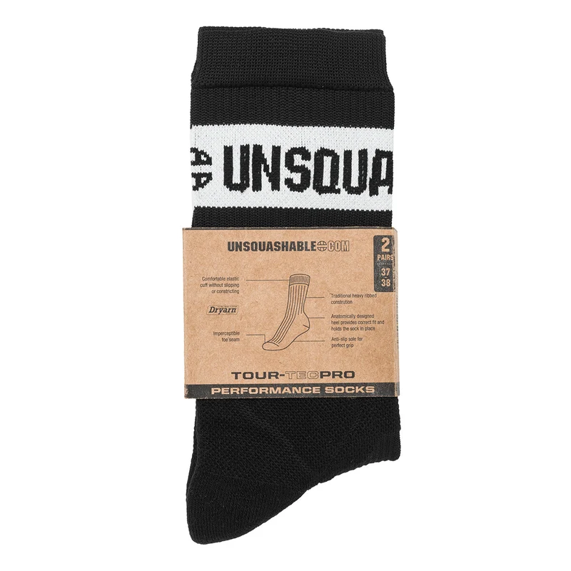 UNSQUASHABLE TOUR-TEC PRO Sock - 2 Pack Black
