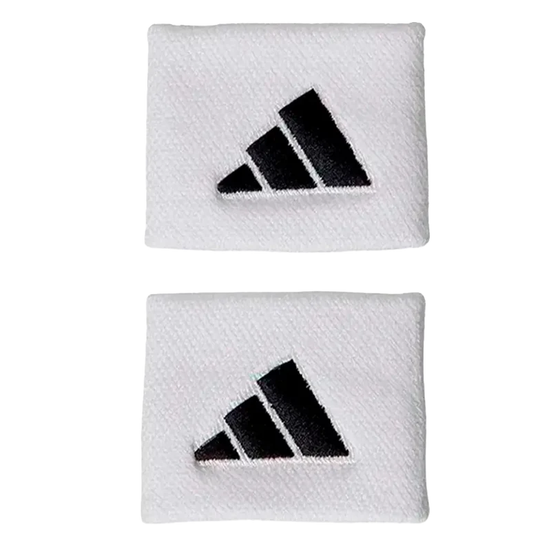 Muñequeras Cortas Adidas Blanco Logo Grande (Pack x2)