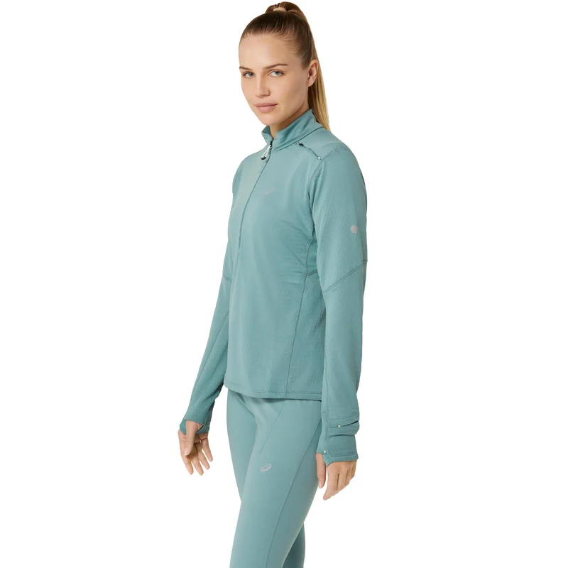 Road Winter 1/2 Zip Mid Layer Laufshirt Damen-Salbei