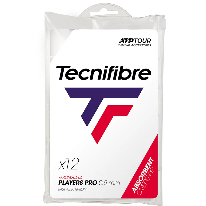 Tecnifibre Pro Players Overgrip White - Pack of 12
