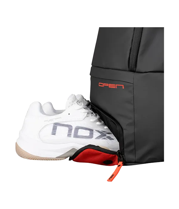 Mochila Nox Luxury Open Series Negro/Rojo