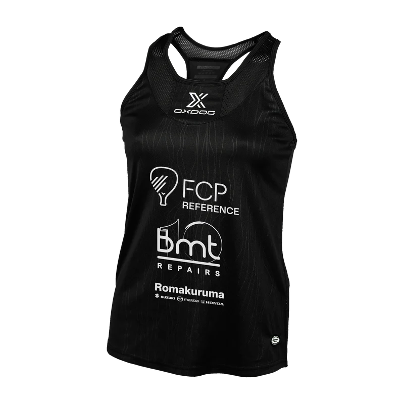 Camiseta Tirantes Oxdog Tiebreak Mujer Negro Noa Cánovas