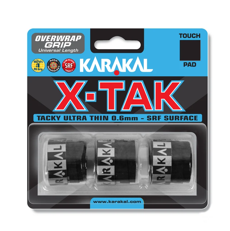 Karakal X-Tak Overwrap Grip - Pack Of 3