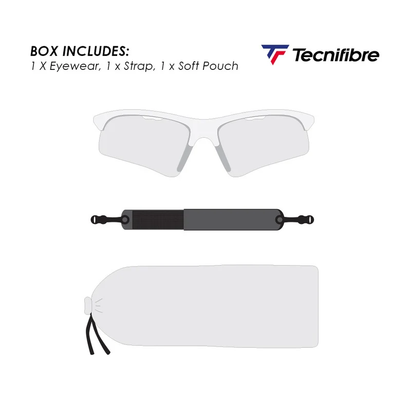 Tecnifibre Eye Protection Glasses Black Orange