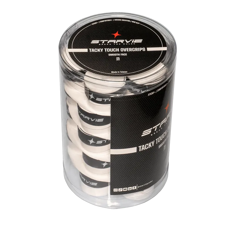 Tambor Overgrips Starvie Tacky Touch Smooth Blanco (x25)