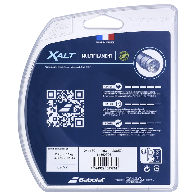 Babolat XALT Tennis String Set White 1.30