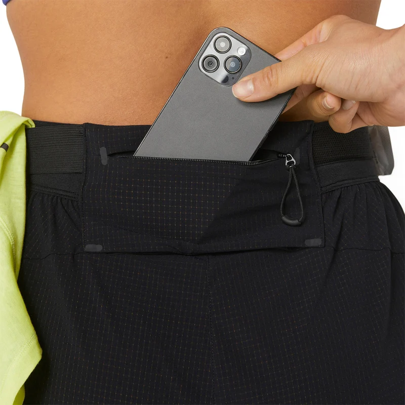 Metarun Split Laufshorts Damen-Schwarz
